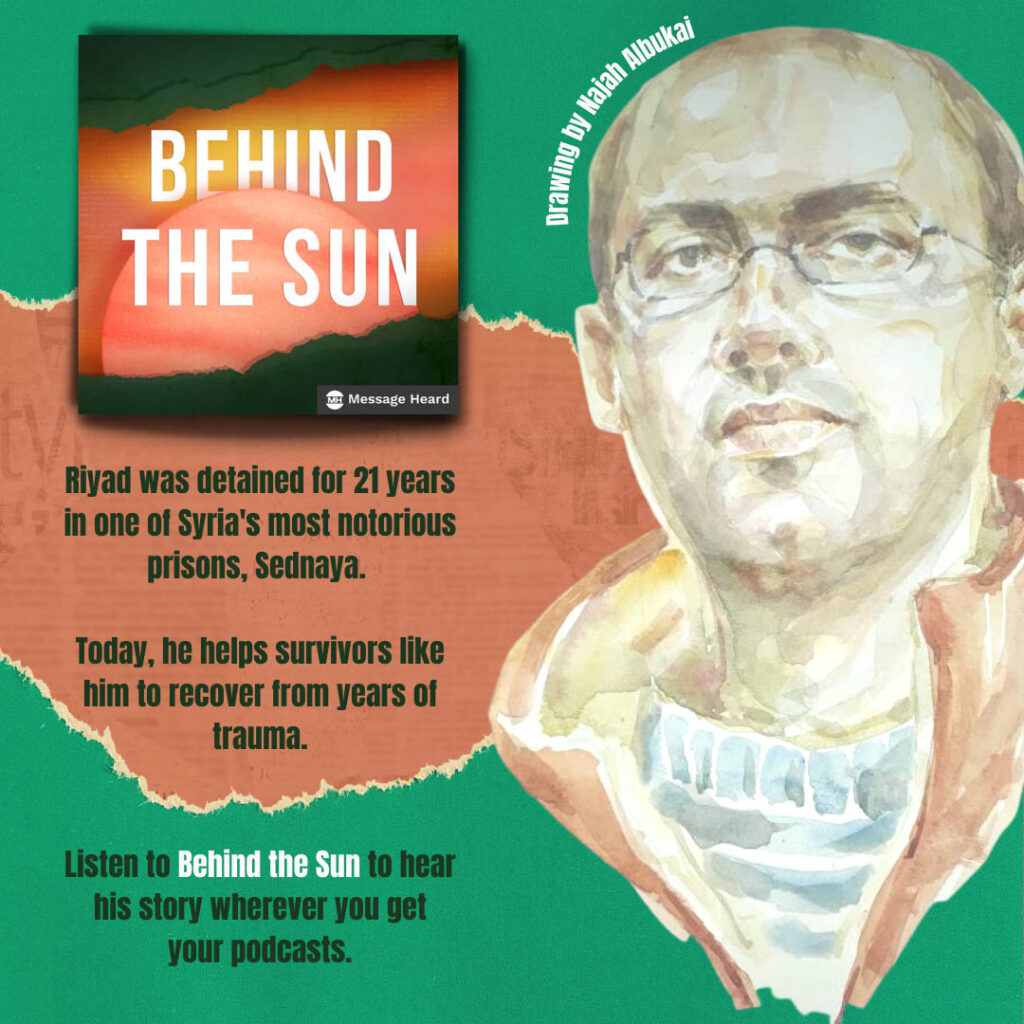 Behind the Sun podcast graphic featuring Riyad